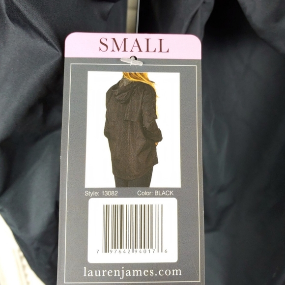 NWT Lauren James Womens S Black Animal Accent Anorak - Picture 10 of 11